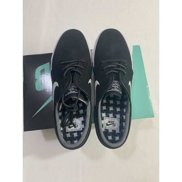 New Mens Size 10.5 Black White Nike SB Zoom Stefan Janoski OG Skate Shoes